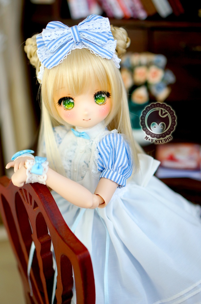 MDD (S/M胸)、可愛いアリス風メイド服6点セット