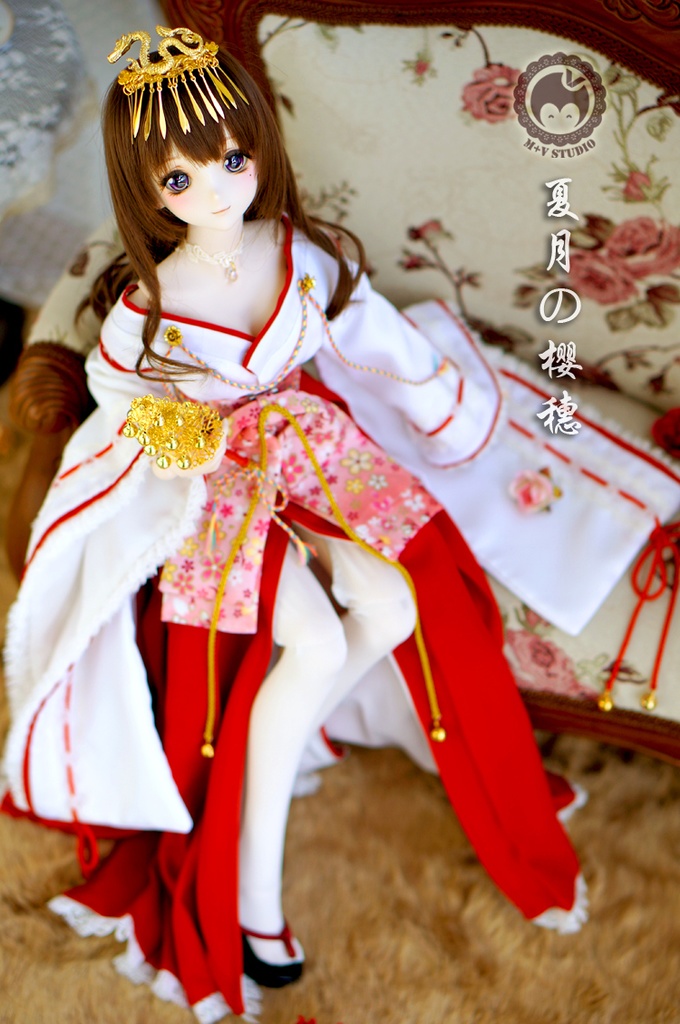 DDS(L/寄せ胸)、DD(L/寄せ胸)・巫女さん風浴衣ドレス7点セット