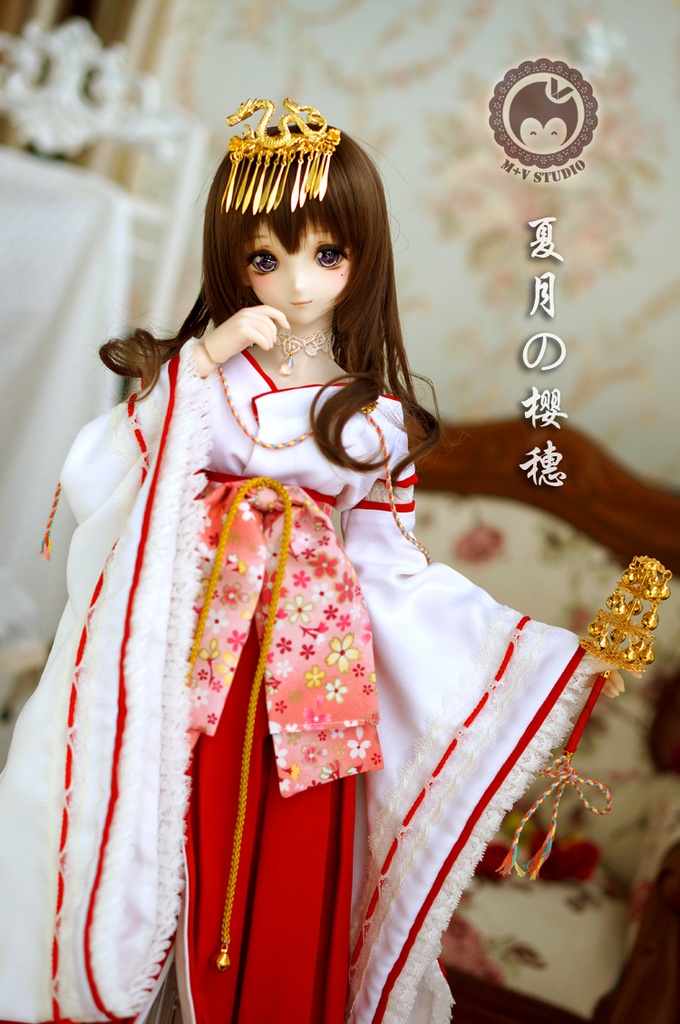 DDS(L/寄せ胸)、DD(L/寄せ胸)・巫女さん風浴衣ドレス7点セット