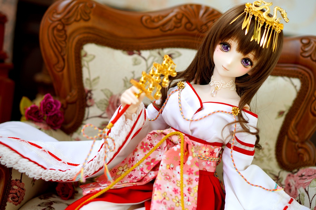 DDS(L/寄せ胸)、DD(L/寄せ胸)・巫女さん風浴衣ドレス7点セット