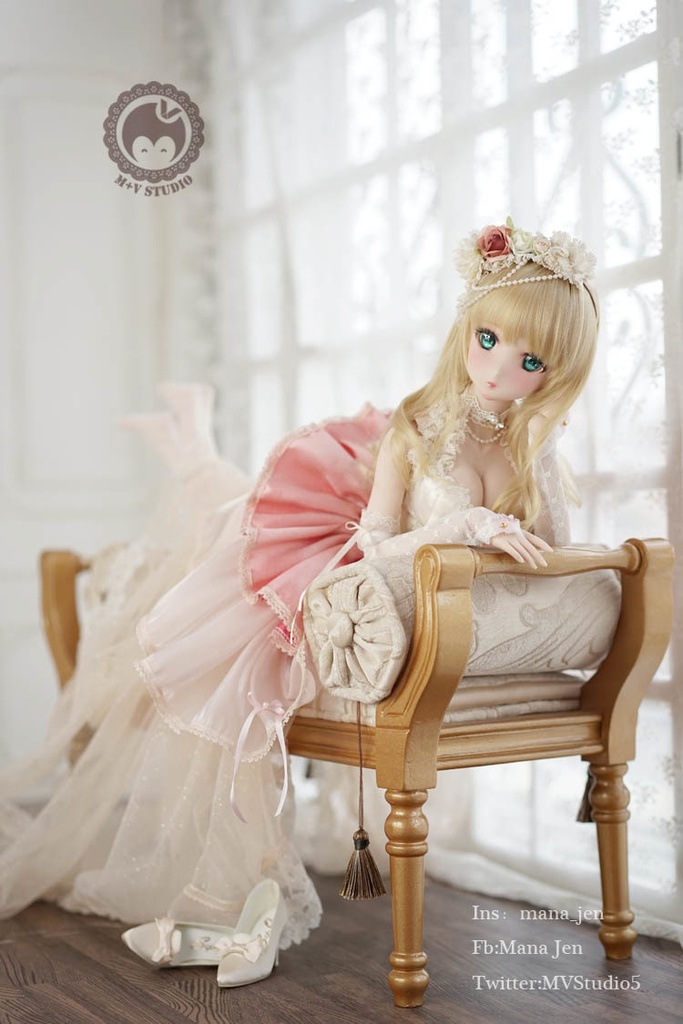 =白茶= DDdy、DD(L/寄せ胸)・ゴージャスレースドレス10点セット