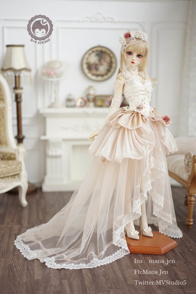 =白茶= DDdy、DD(L/寄せ胸)・ゴージャスレースドレス10点セット