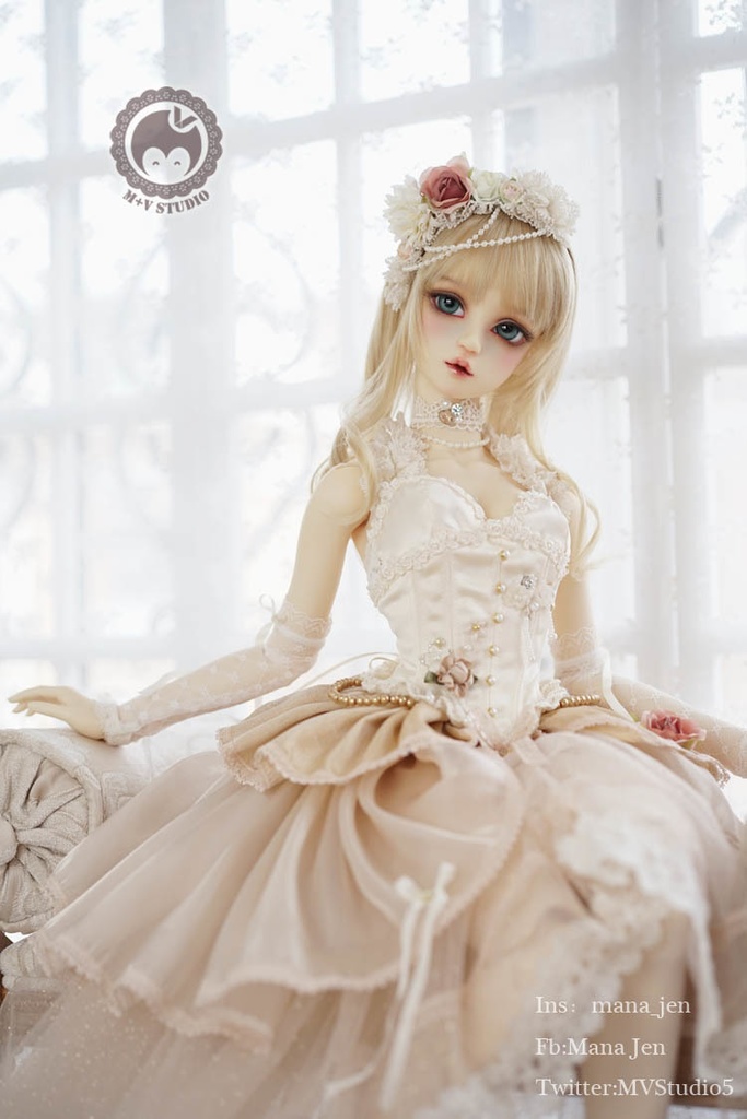 =白茶= SD16・ゴージャスレースドレス10点セット