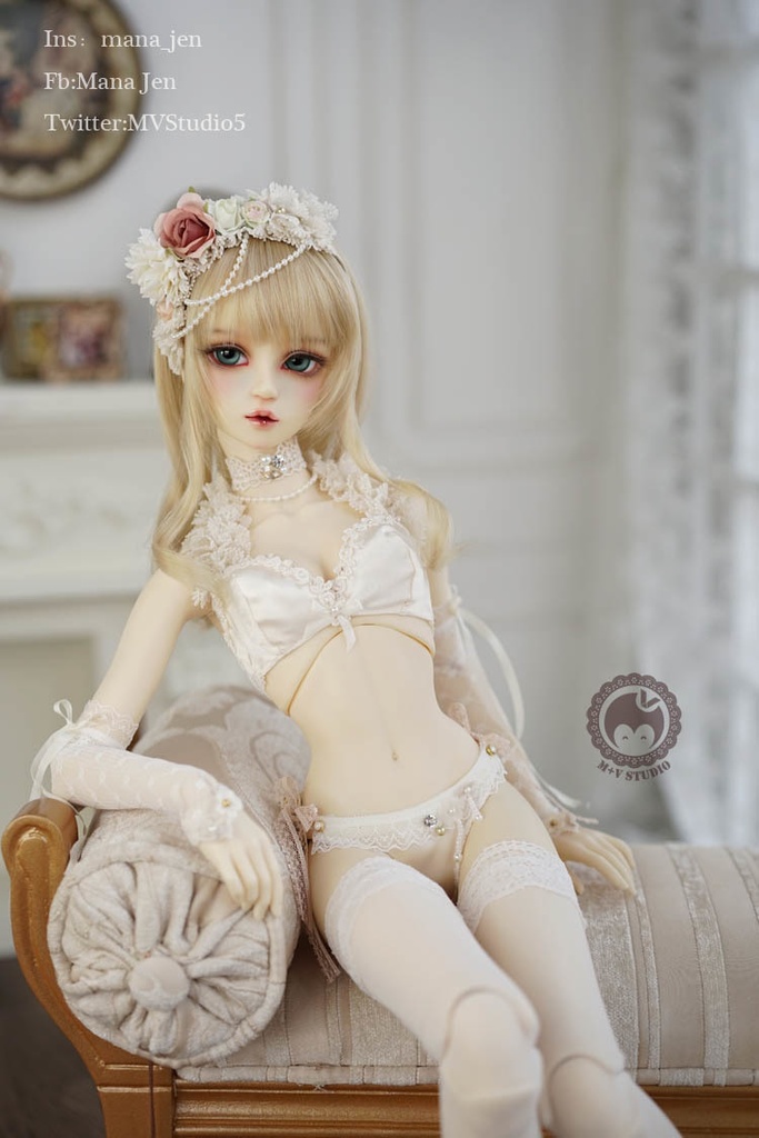 =白茶= SD16・ゴージャスレースドレス10点セット