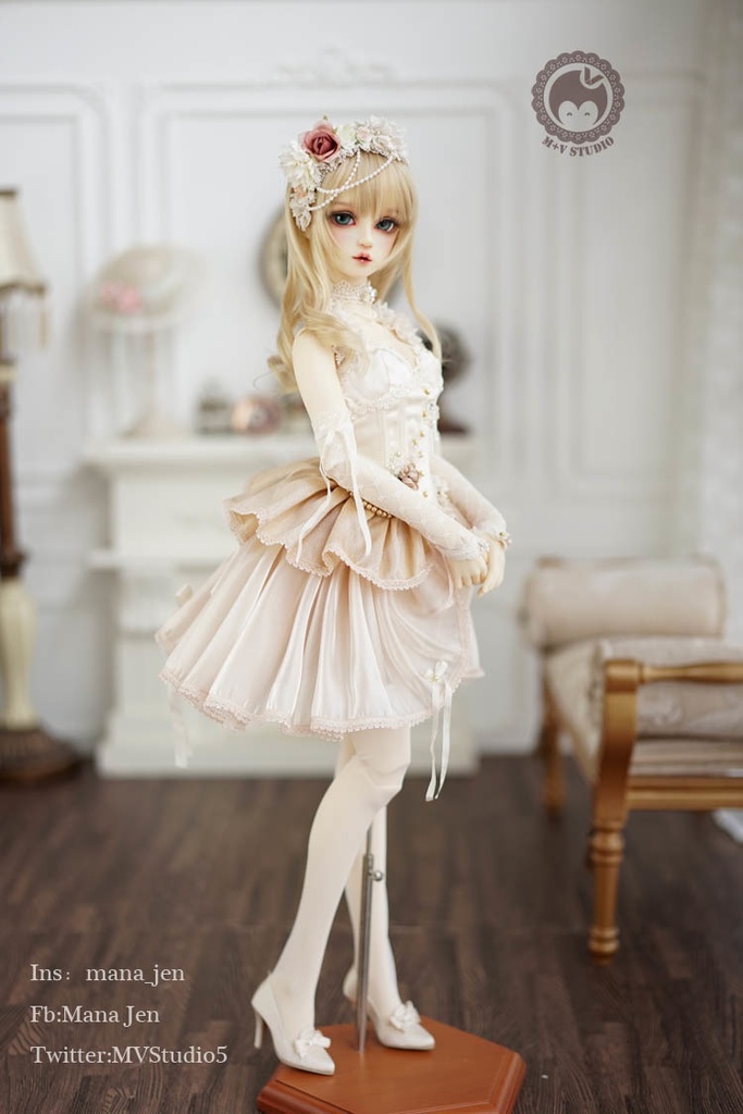 =白茶= SD16・ゴージャスレースドレス10点セット