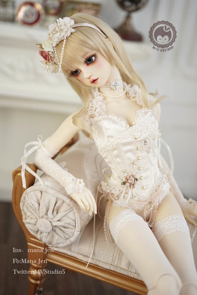 =白茶= SD16・ゴージャスレースドレス10点セット