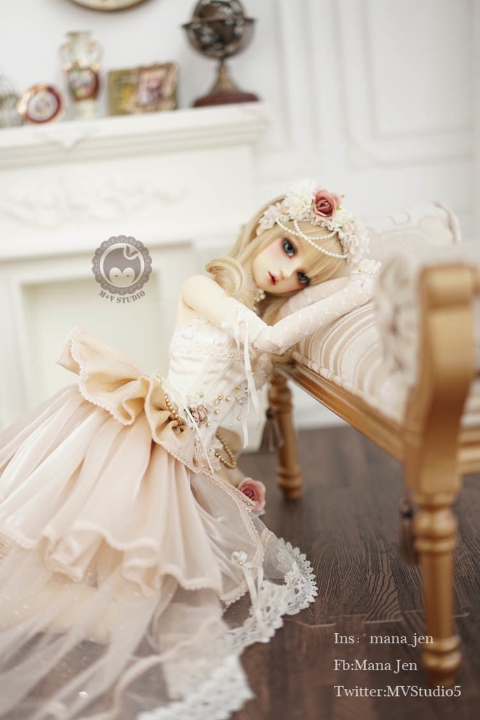 =白茶= SD16・ゴージャスレースドレス10点セット