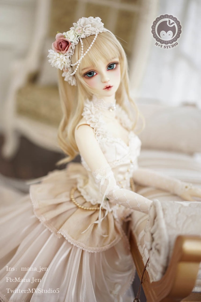 =白茶= SD16・ゴージャスレースドレス10点セット