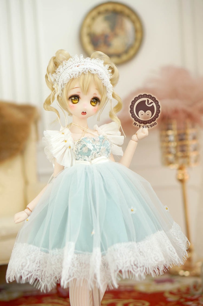 MDD (S/M胸)、肩だし2wayレースドレスお洋服3点セット