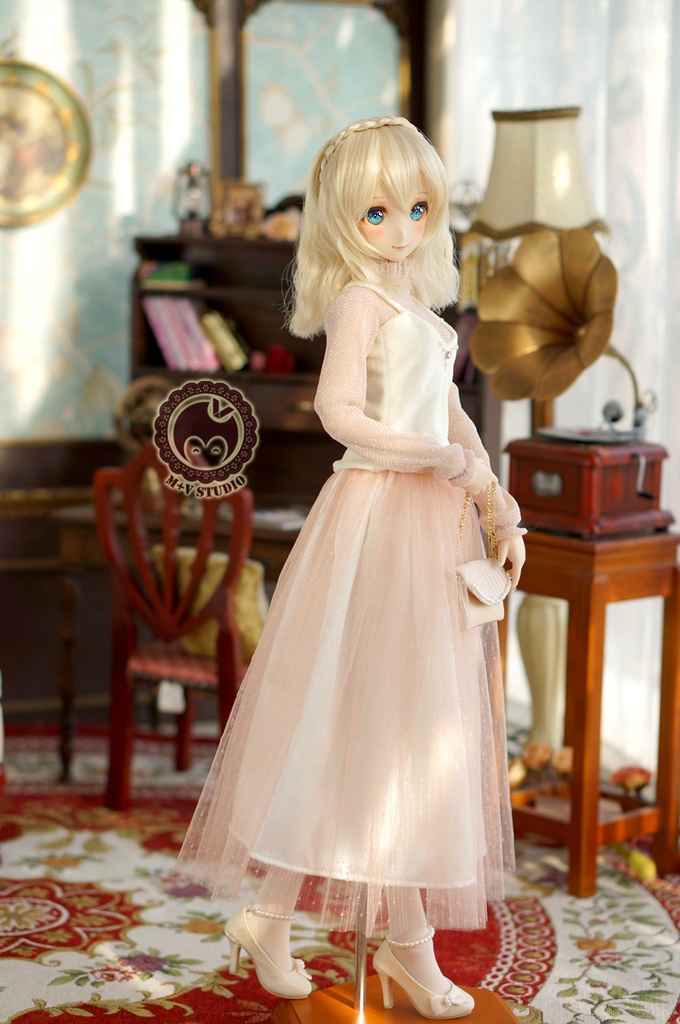 DD (S/M/L胸) 、キャミソールとチュールロングスカートの4点セット