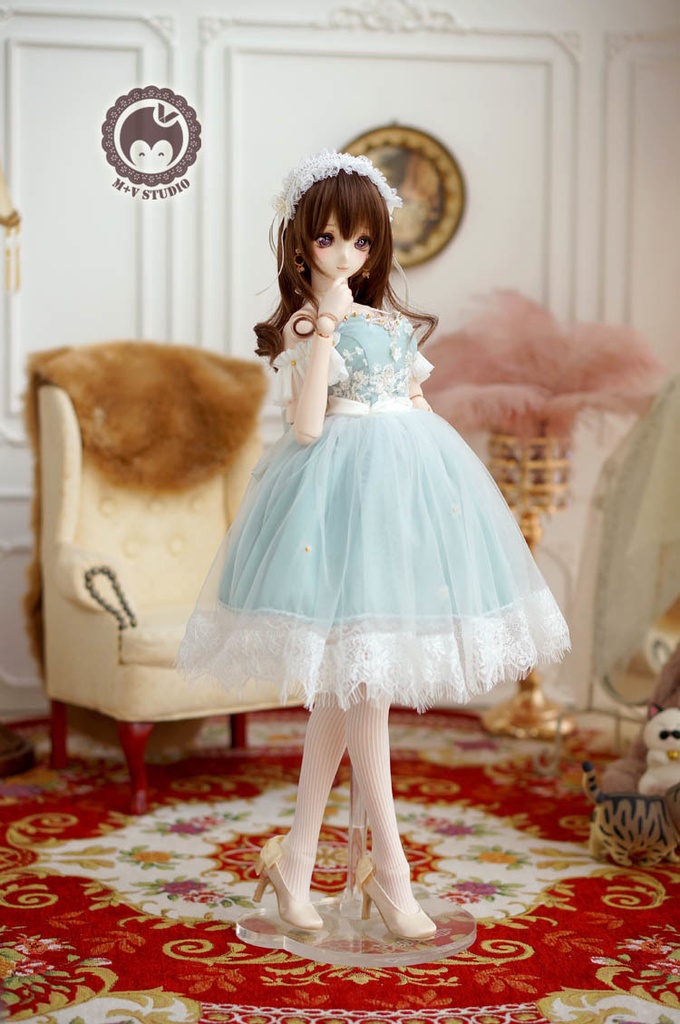 DDS(L/寄せ胸)、DD (L/寄せ胸)、肩だし2wayレースドレスお洋服3点セット