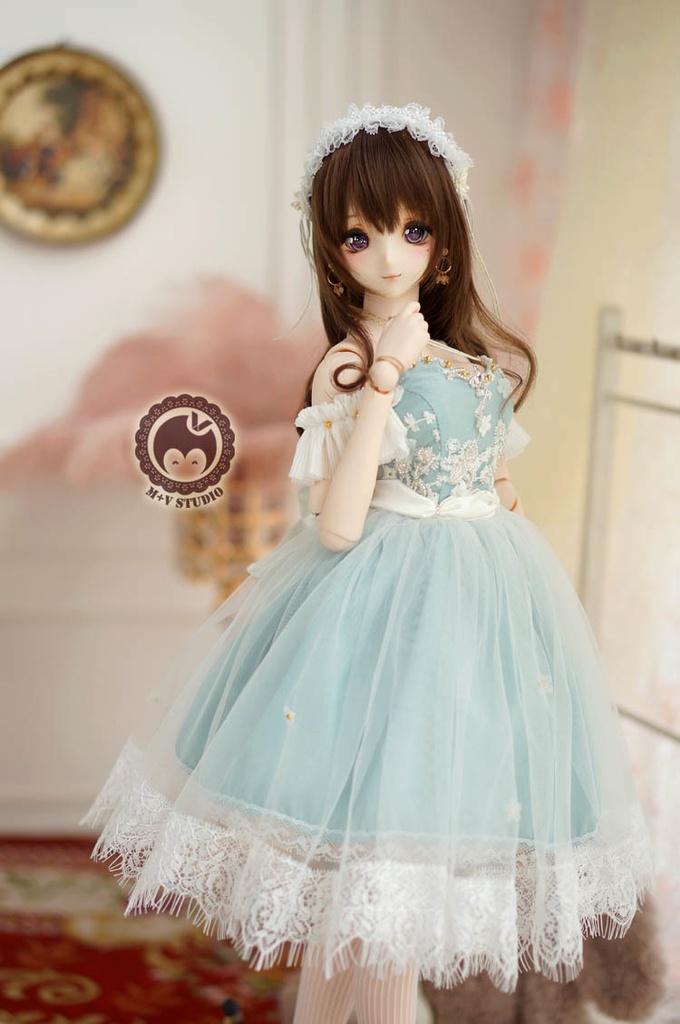 DDS(L/寄せ胸)、DD (L/寄せ胸)、肩だし2wayレースドレスお洋服3点セット