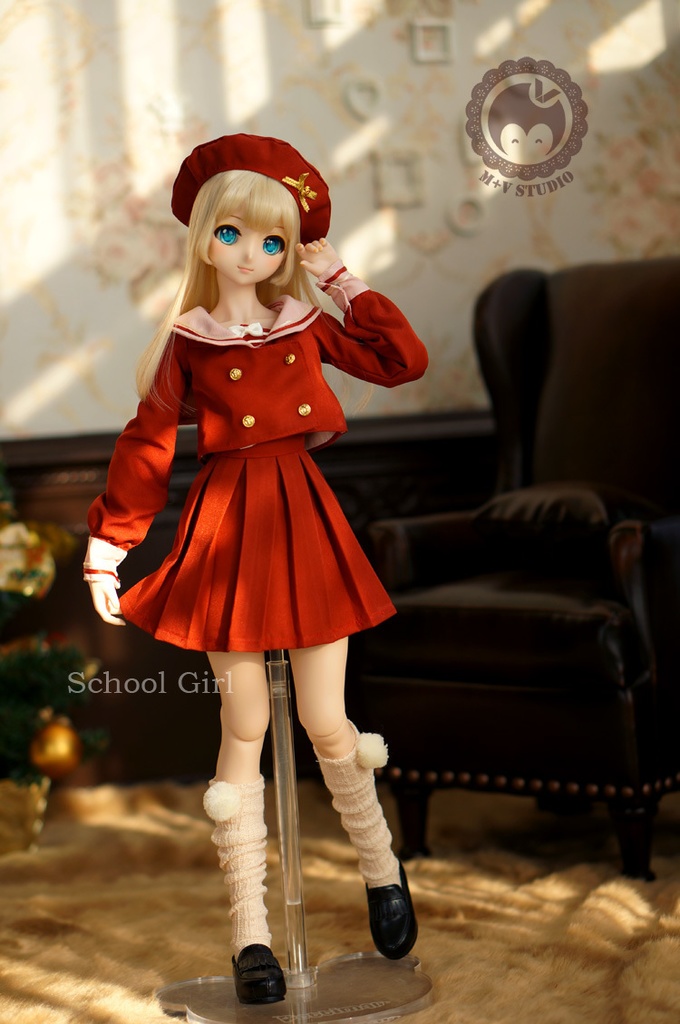 DD、DDS (SS/S/M/L胸)可愛いマリン風制服4点セット