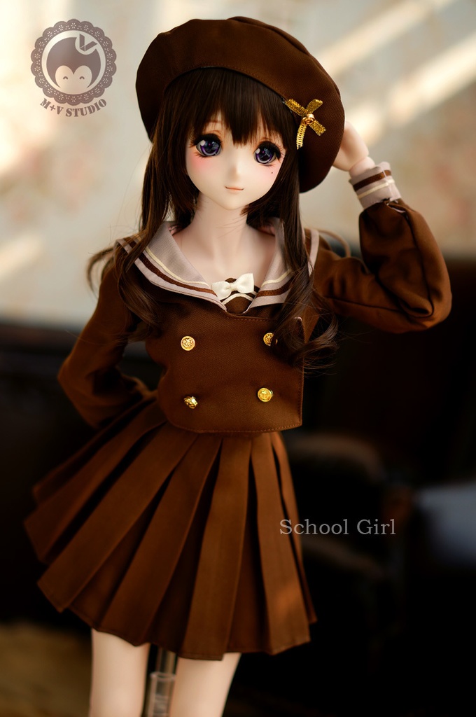 DD、DDS (SS/S/M/L胸)可愛いマリン風制服4点セット