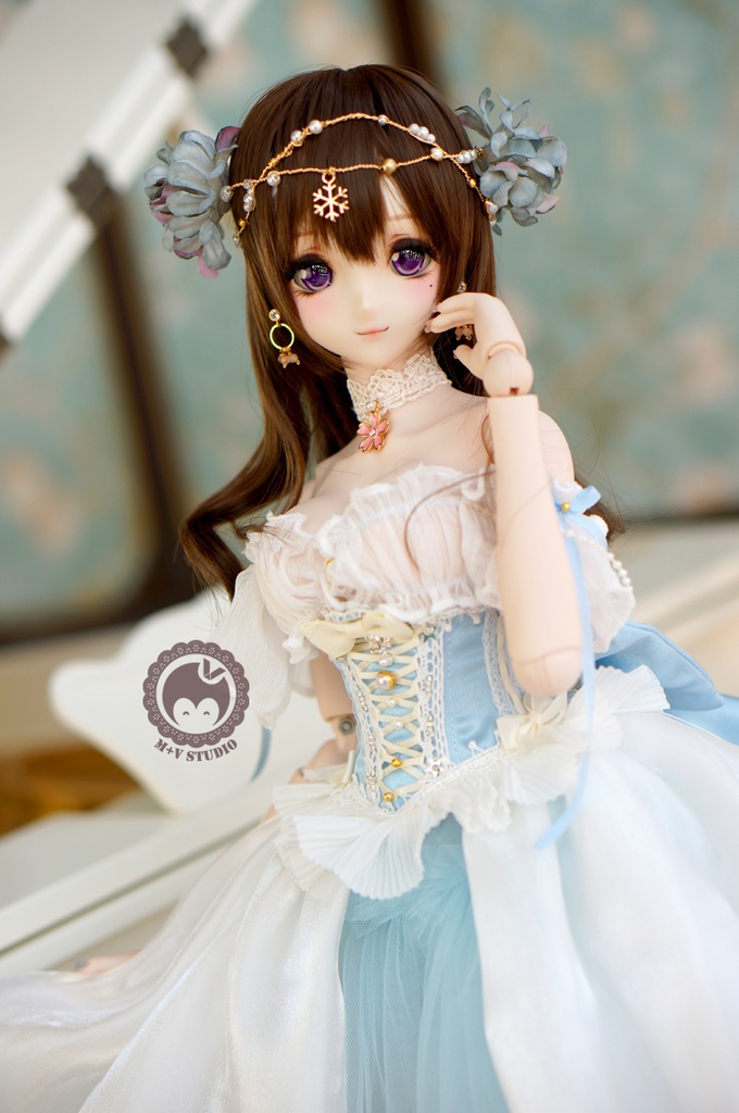 DD (S/M/L胸)、花の妖精ドレスお洋服7点セット★ピンク