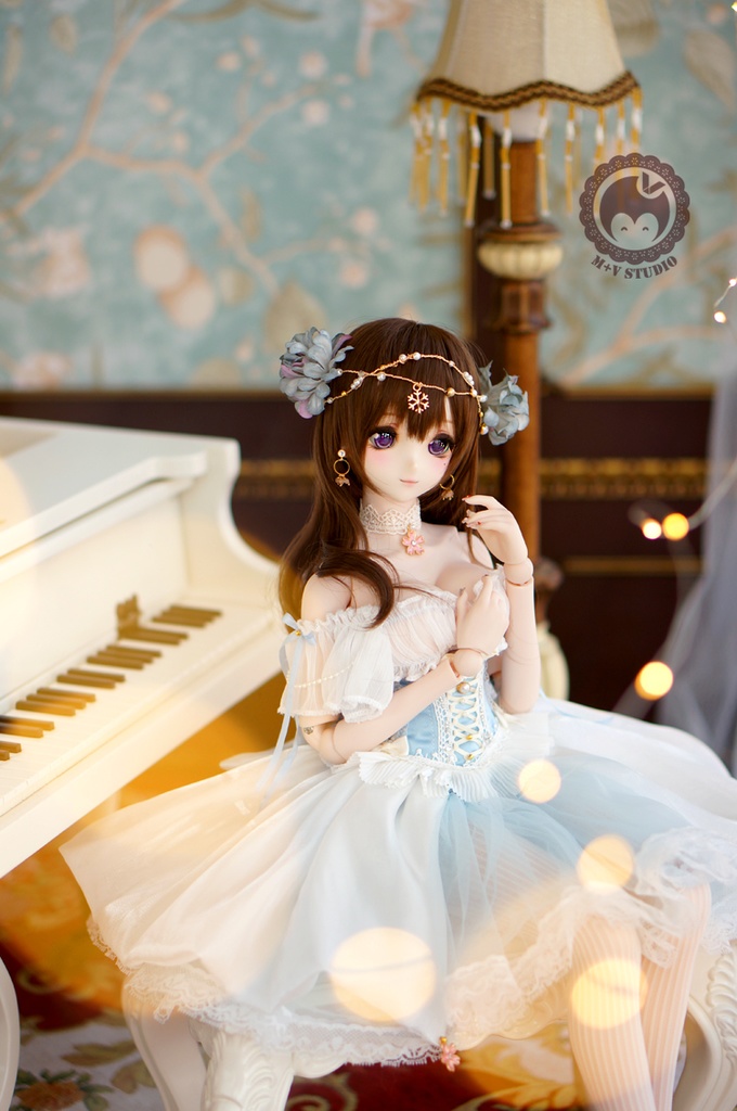 DD (S/M/L胸)、花の妖精ドレスお洋服7点セット★ピンク