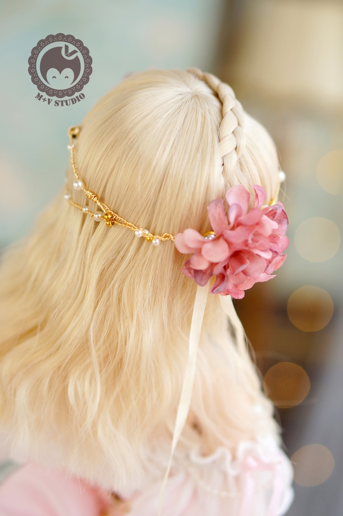 DD (S/M/L胸)、花の妖精ドレスお洋服7点セット★ピンク