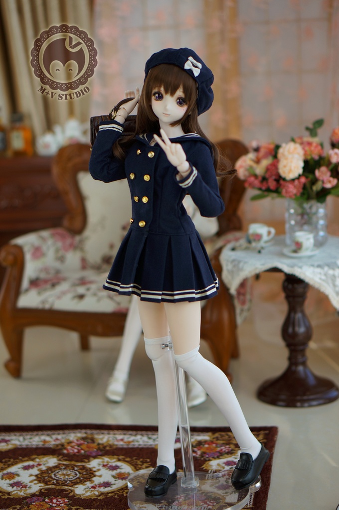 DD、DDS (S/M/L胸)マリン風ラシャワンピースコート3点セット