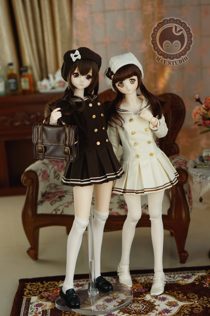 DD、DDS (S/M/L胸)マリン風ラシャワンピースコート3点セット