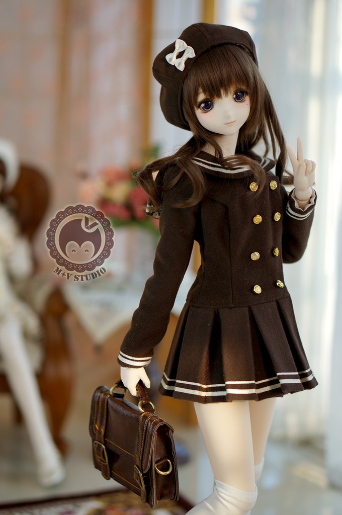 DD、DDS (S/M/L胸)マリン風ラシャワンピースコート3点セット