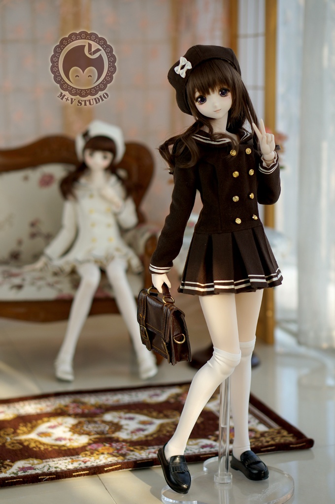 DD、DDS (S/M/L胸)マリン風ラシャワンピースコート3点セット