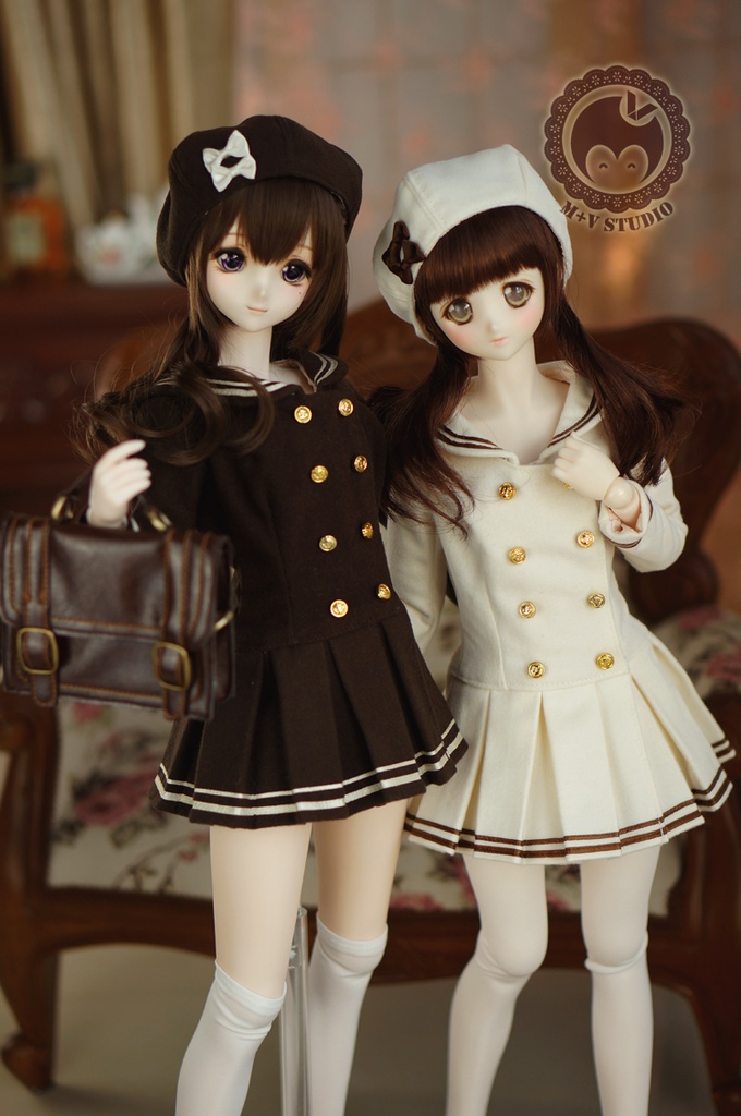 DD、DDS (S/M/L胸)マリン風ラシャワンピースコート3点セット