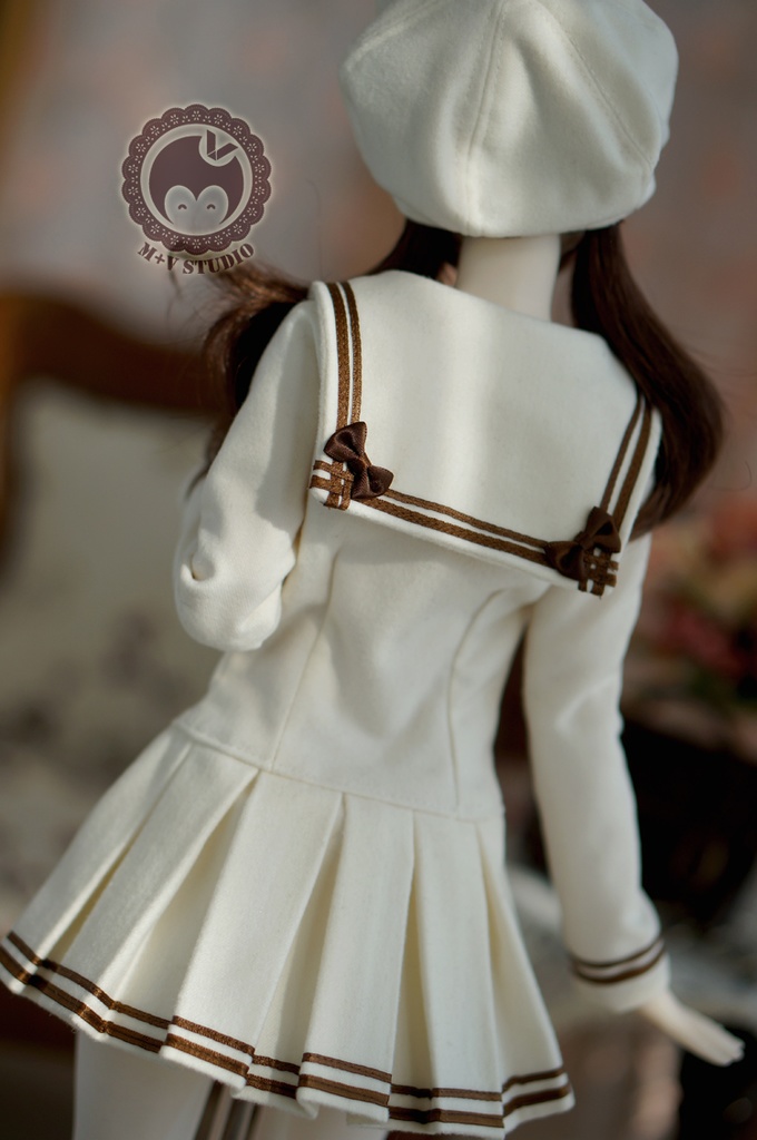 DD、DDS (S/M/L胸)マリン風ラシャワンピースコート3点セット