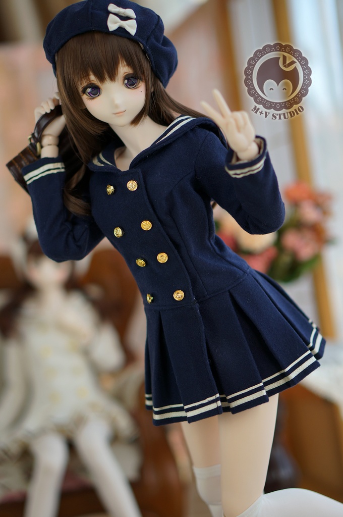 DD、DDS (S/M/L胸)マリン風ラシャワンピースコート3点セット