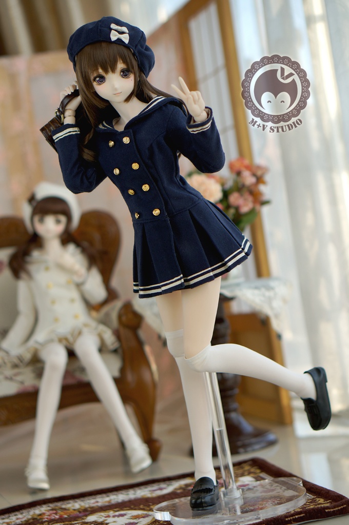 DD、DDS (S/M/L胸)マリン風ラシャワンピースコート3点セット