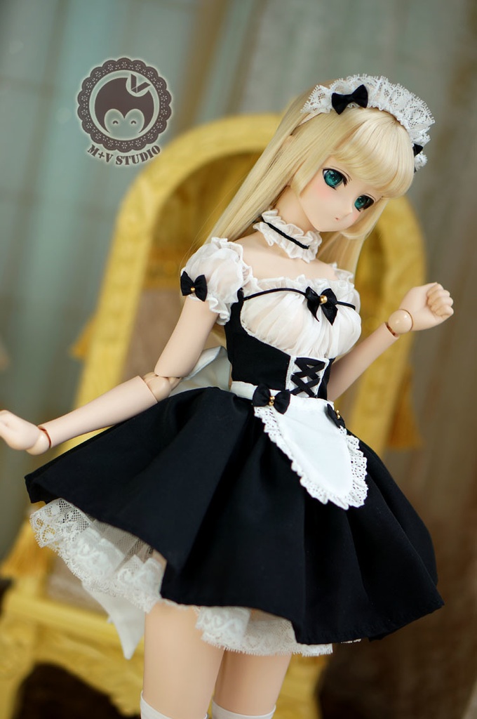 DD、DDS (S/M/L胸）萌え萌えメイド服６点セット