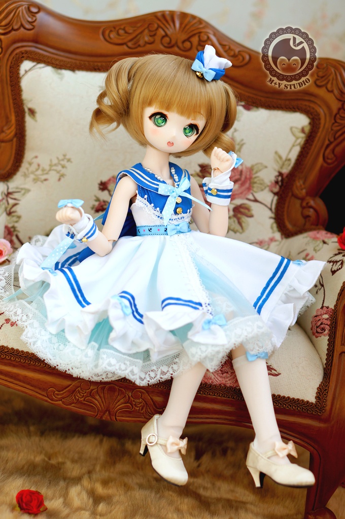 Mdd S M胸 海軍風セーラー襟ワンピース５点セット 喵屋mv Studio Booth