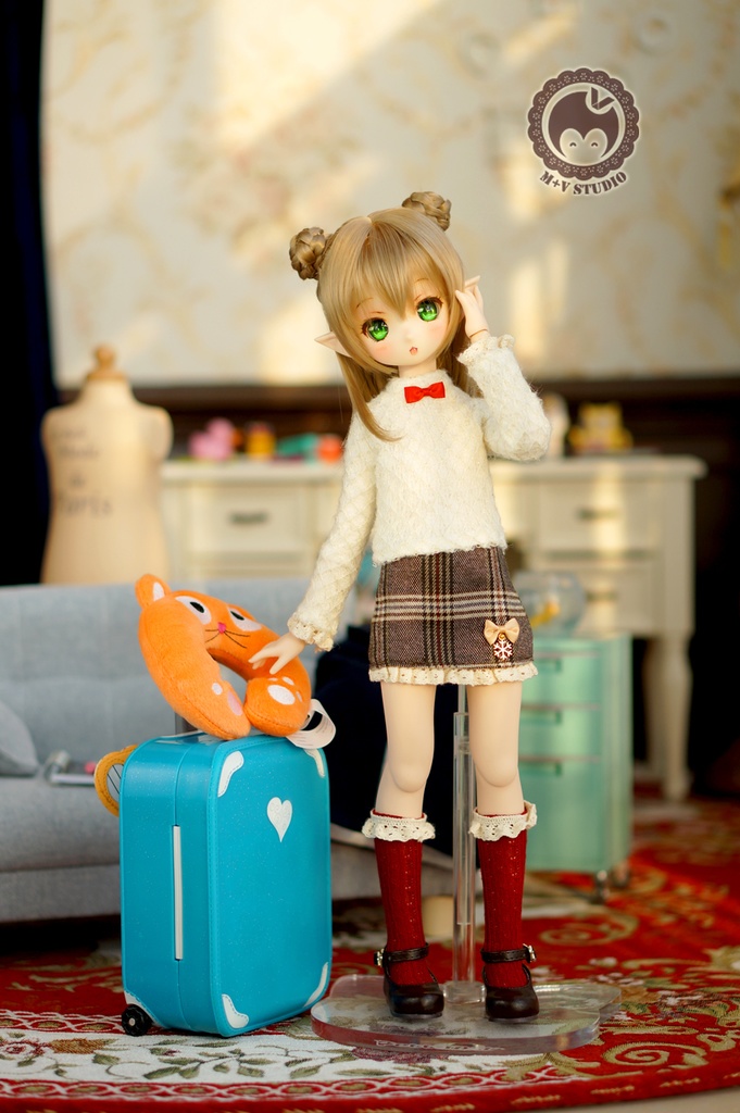 MDD(S/M胸)・秋冬お出かけ4点セット★ネイビー