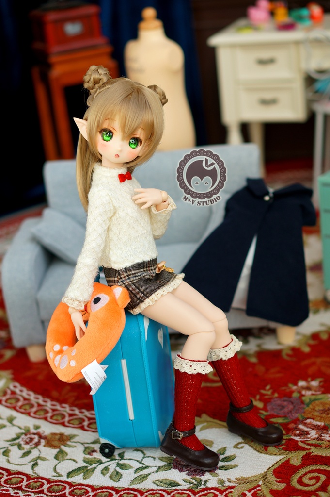 MDD(S/M胸)・秋冬お出かけ4点セット★ネイビー