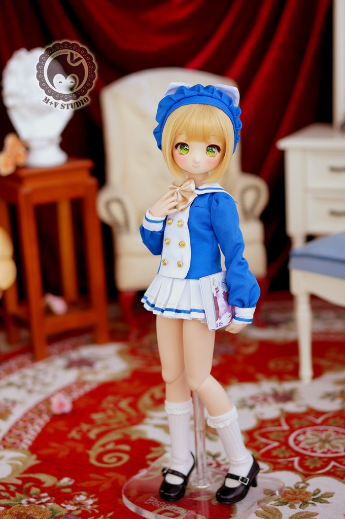 MDD (S/M胸)可愛いリボン付き制服4点セット