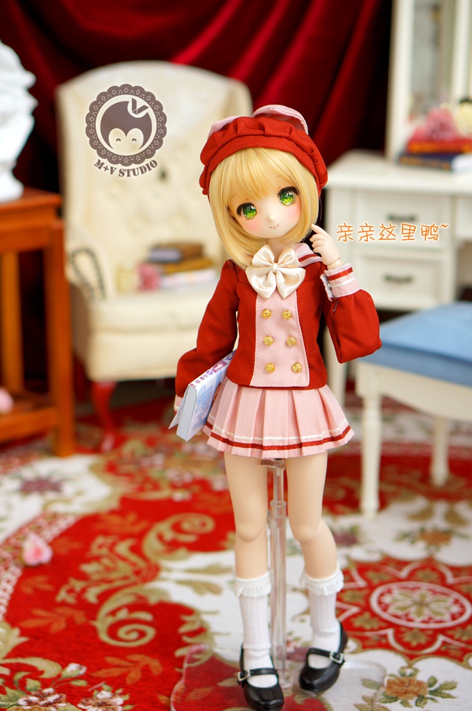 MDD (S/M胸)可愛いリボン付き制服4点セット