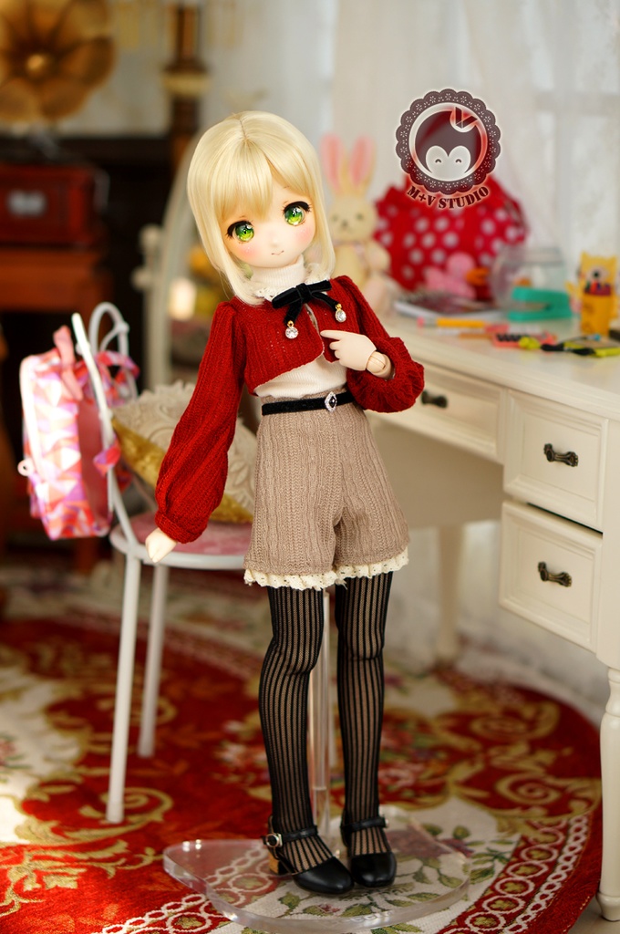 MDD(S/M胸)秋冬、可愛いニットのお洋服4点セット