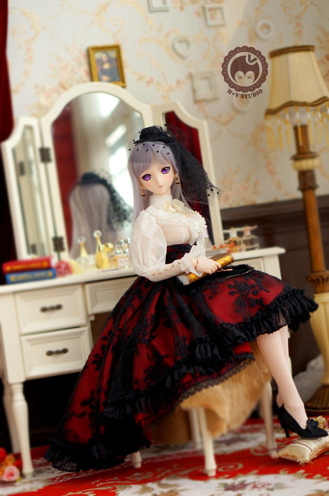 SD16少女・ゴシックドレス6点セット