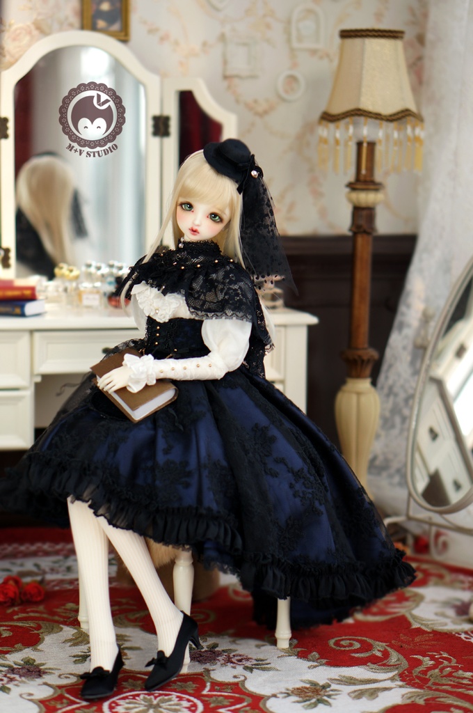 SD16少女・ゴシックドレス6点セット