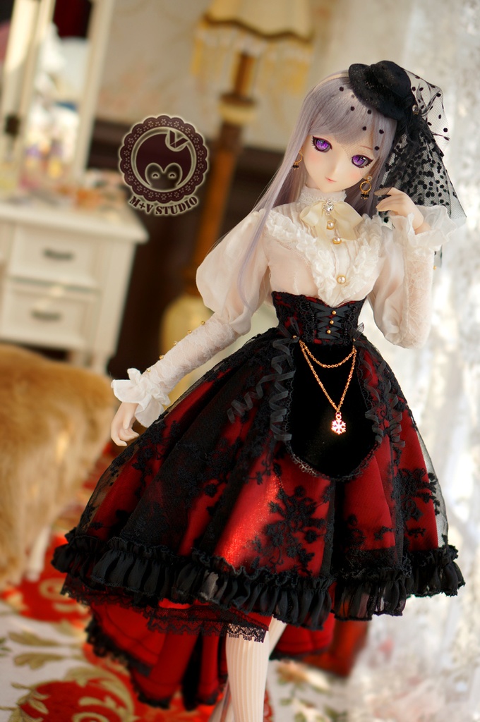 SD16少女・ゴシックドレス6点セット