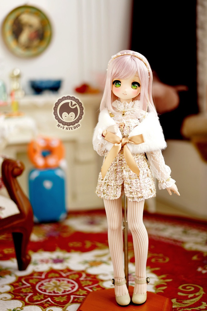 MDD(S/M胸)・上品なツイードワンピースの4点セット