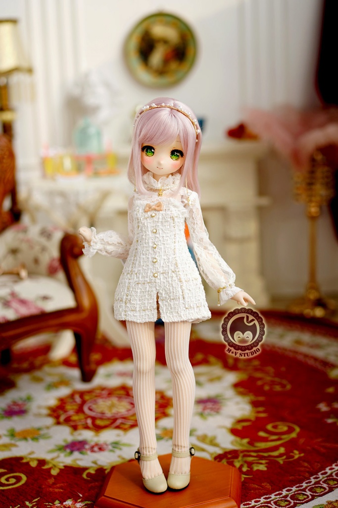 MDD(S/M胸)・上品なツイードワンピースの4点セット