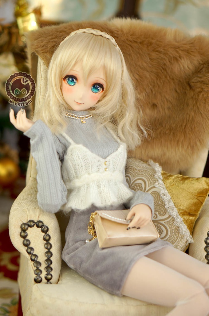 DD (S/M/L胸) 、ニットキャミソールとタイトスカートの4点セット