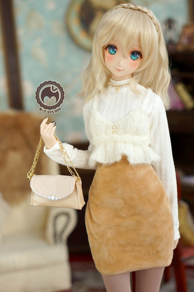 DD (S/M/L胸) 、ニットキャミソールとタイトスカートの4点セット