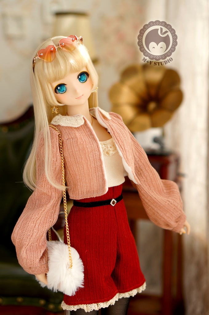 DD(S/M/L胸)秋冬、可愛いニットのお洋服４点セット