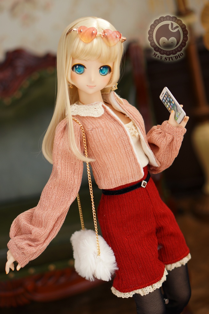 DD(S/M/L胸)秋冬、可愛いニットのお洋服４点セット