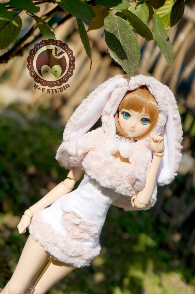 DD(L/寄せ胸）DDdy可愛いうさぎちゃんのモコモコお洋服４点セット