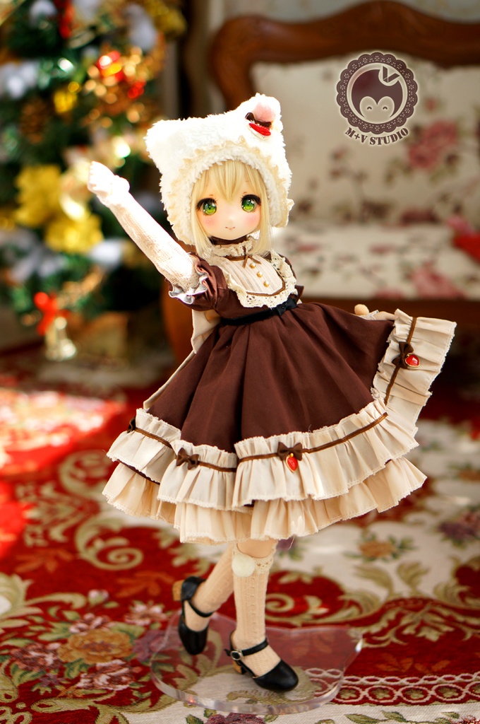 MDD (S/M胸)可愛いくまのワンピース４点セット