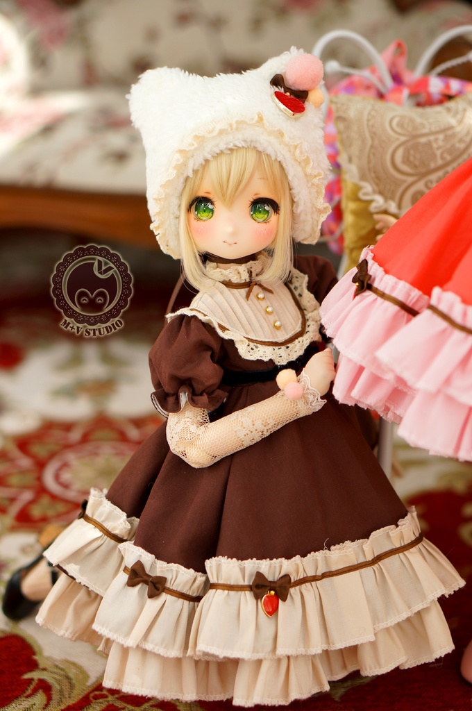 MDD (S/M胸)可愛いくまのワンピース４点セット