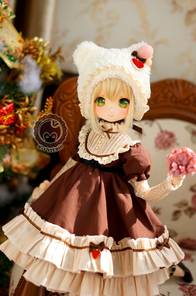 MDD (S/M胸)可愛いくまのワンピース４点セット