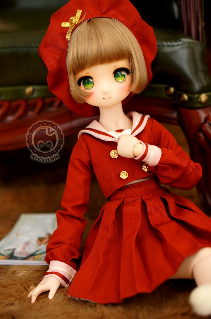 MDD (S/M胸)可愛いマリン風制服4点セット